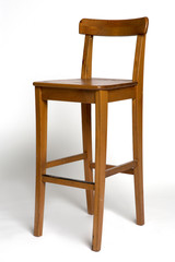 wooden bar chair by side
