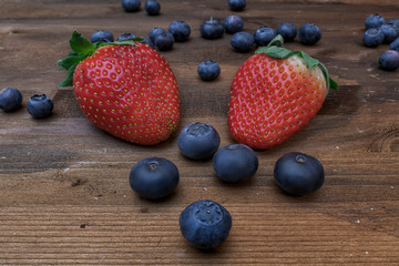 Strawberry and blueblerry
