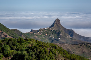 Fototapeta na wymiar Big view over the Anaga with clouds