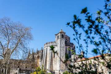 Knights of the Templar (Convents of Christ) castle in Tomar Portugal. Monastery of the Order of...