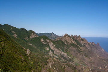 Fototapeta na wymiar Far view over the Anaga mountain
