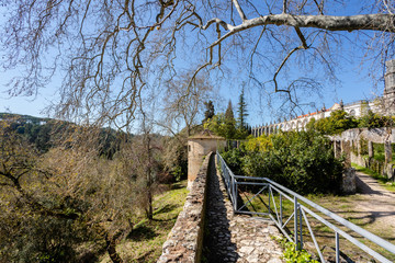 Fortress wall of Convent of Christ or Convent of Tomar. Tomar, Portugal