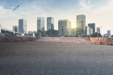 Fototapeta premium Urban Road, Highway and Construction Skyline
