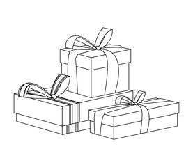 wrapped gift boxes party celebration