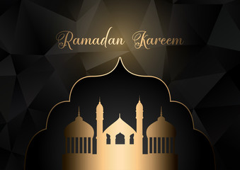 Low poly Ramadan Kareem background