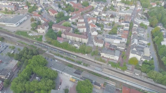 Luftaufnahme des Bahnhofs - Stadt Elmshorn Supernormal (ColorCorrection)	