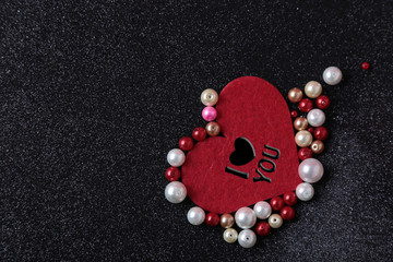 Frame of red hearts on Valentine's Day. Empty space for your text. White background