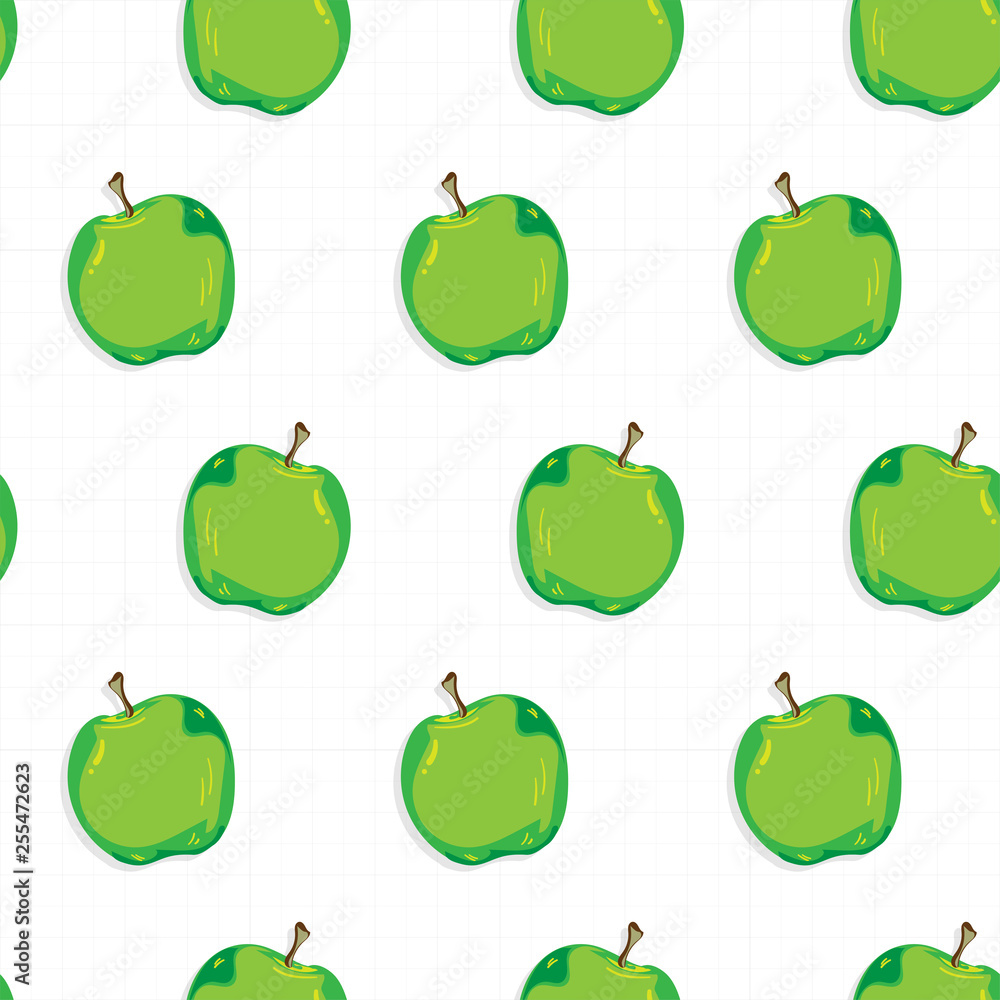 Wall mural fruit pattern background graphic apple