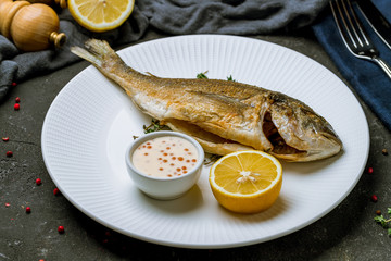 Dorado on grill