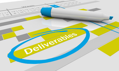 Deliverables Project To Dos Responsibilities Tracking Chart 3d Illustration