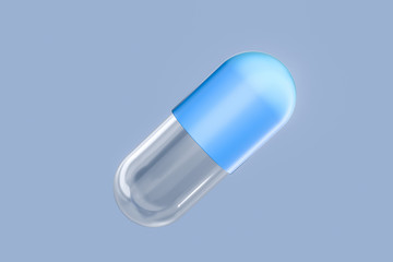 capsules with spheres, 3d rendering