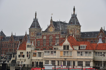 Obraz premium アムステルダム中央駅