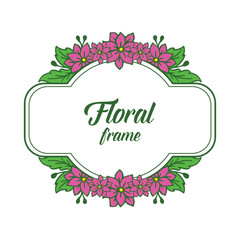 Vector illustration decorative design purple floral frame