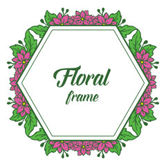 Vector illustration decorative design purple floral frame