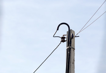 Power pole and wires