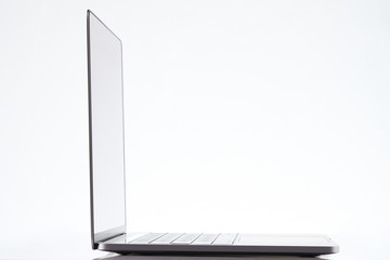 Side view of modern laptop