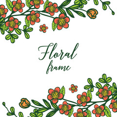 Vector illustration design artwork colorful floral frame