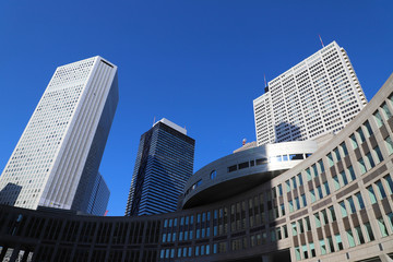 Fototapeta na wymiar 新宿の都庁、高層ビル