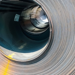 Steel sheets rolled up into rolls. Export Steel. Packing of stee