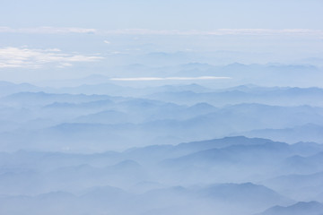 layers of mountain landscape