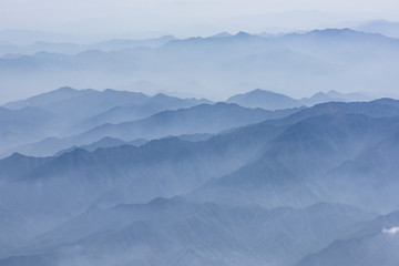 layers of mountain landscape