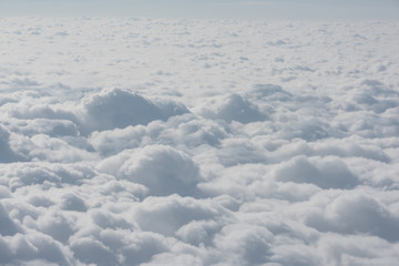 cloud and sky view from window of airplane
