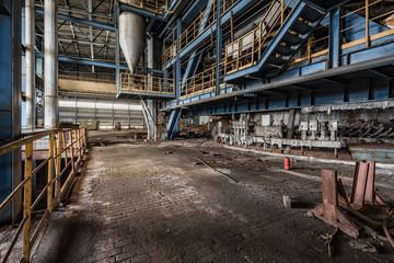 abandoned old industrial steel factory