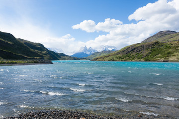 Fototapeta na wymiar Torres del Paine National Park landscape, Chile