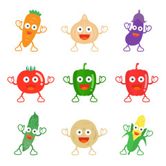 Obraz premium 野菜のキャラクター
