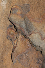 Rock with rust and colors