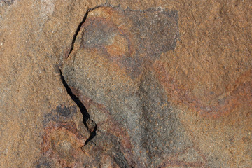 Rock with colors and rust