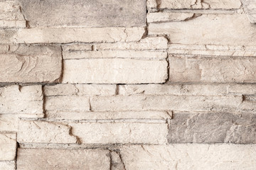 Brown stone block pattern and seamless background