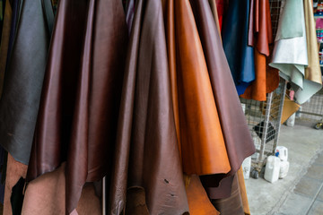 Genuine Leather Crafts handmade working on shelf in shop