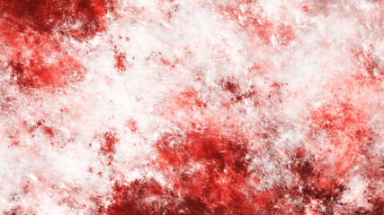 Fototapeta premium Abstract surreal red clouds. Expressive colorful texture. Fractal background. Digital art. 3d rendering.