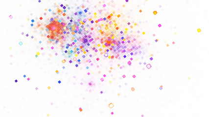 Naklejka premium Abstract blurred blue and red lights. Colorful geometrical glitter background. Digital fractal art. 3d