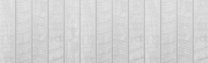 Panorama of white vintage wood wall background