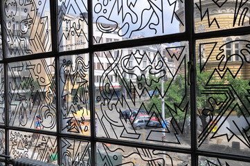 Art on glass, pattern
