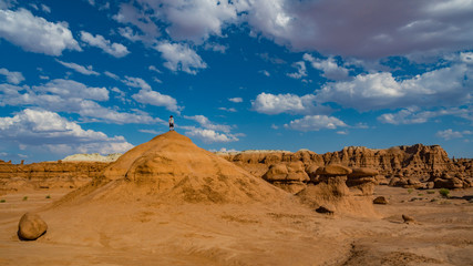Boy on top of the hill