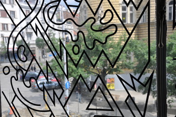 Art on glass, pattern