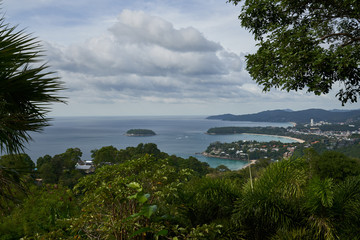 Fototapeta na wymiar seascape viewpoint at phuket daytime