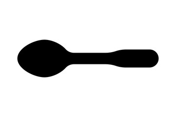 black spoon vector icon