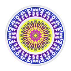Traditional Ornamental Floral Mandala. Vector Illustration. For Modern Interiors Design, Wallpaper, Textile Industry