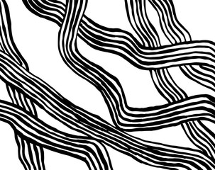 Brush grunge pattern. White and black vector.