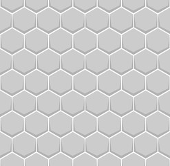 gray hexagon of honeycomb brick pattern seamless backdrop