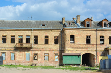 Old building under reconstruction, room for demolition