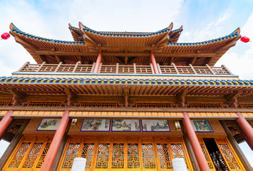 Fototapeta na wymiar Wenchang Pavilion of Confucius Cultural City, Suixi County