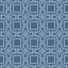 Seamless Patterns, AbstractGeometric Texture. Ornament For Interior Design, Greeting Cards, Birthday Or Wedding Invitations, Paper Print. Ethnic Background In East Style. Pastel blue color