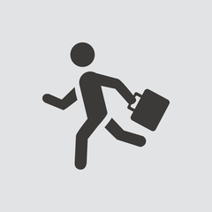 Businessman Icon isolated of flat style. Vector illustration.