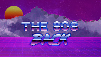 "THE 80S BACK" RETRO VAPORWAVE BACKGROUND