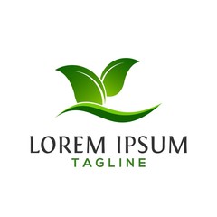 leaf, ecology, nature logo design vector